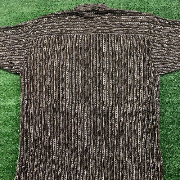 Striped Dots Vintage Baggy Casual Shirt - Picture 4 of 4